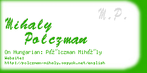 mihaly polczman business card